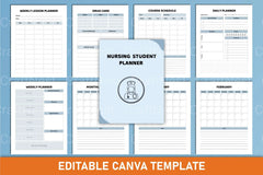 Nursing Student Planner Canva Template - CraftNest - Digital Crafting and Art