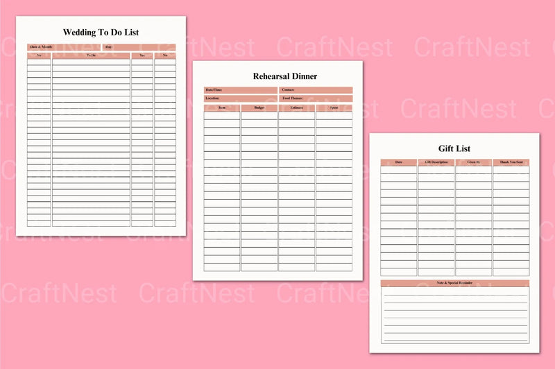 Bride Organizer Services - CraftNest - Digital Crafting and Art