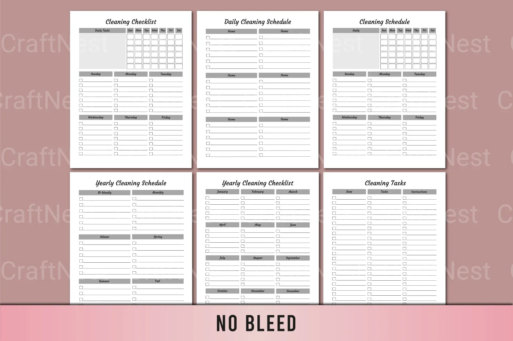 Ultimate Cleaning Planner for Organized Living - CraftNest - Digital Crafting and Art