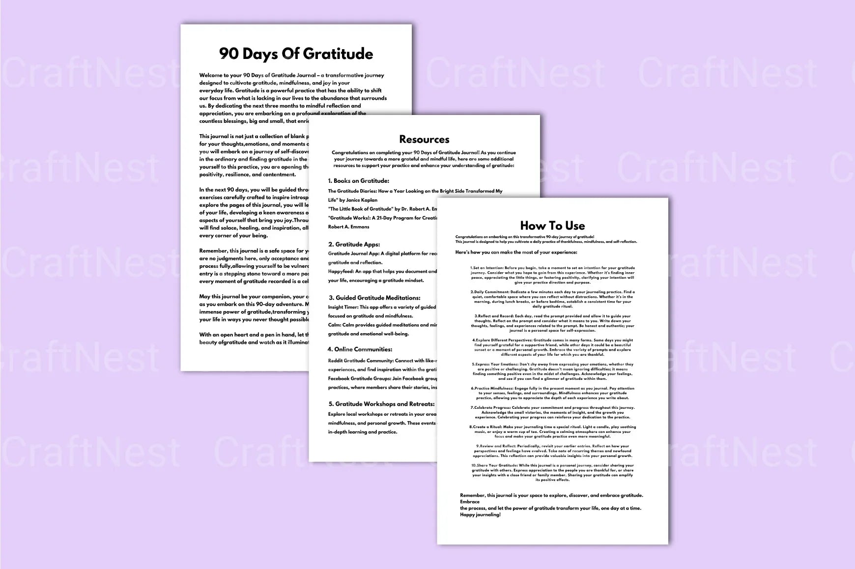 Daily Gratitude Prompts for Mindfulness - CraftNest - Digital Crafting and Art