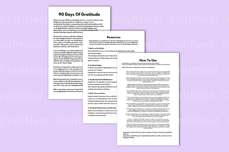 Daily Gratitude Prompts for Mindfulness - CraftNest - Digital Crafting and Art