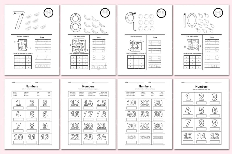 Dot the Numbers Workbook for Kids - CraftNest - Digital Crafting and Art