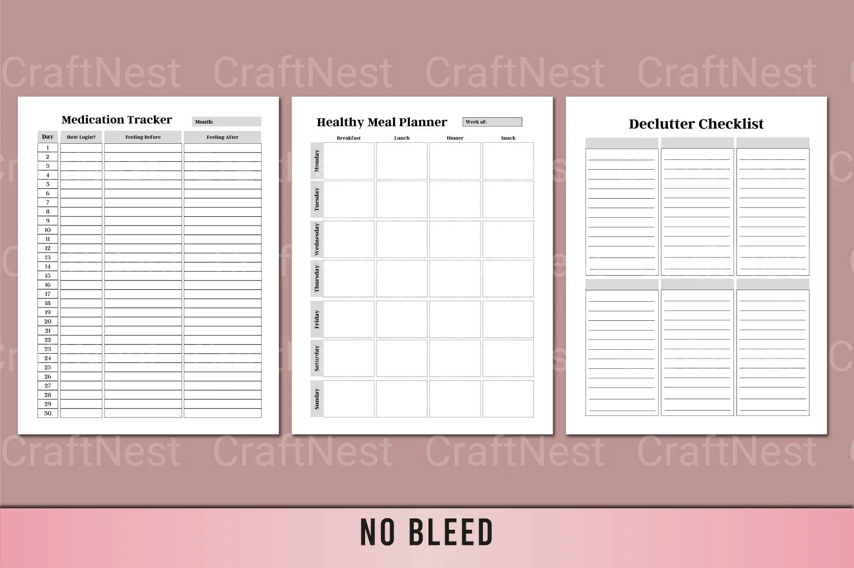 Mental Health Self-Care Planner - CraftNest - Digital Crafting and Art