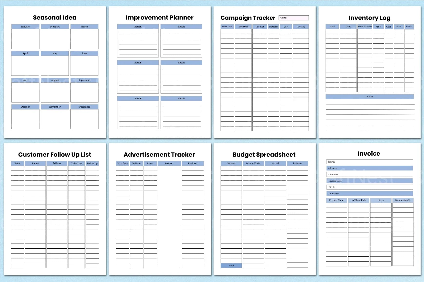 Business Workbook Template for Success - CraftNest - Digital Crafting and Art