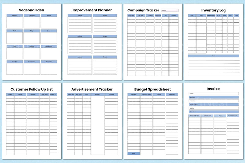 Business Workbook Template for Success - CraftNest - Digital Crafting and Art