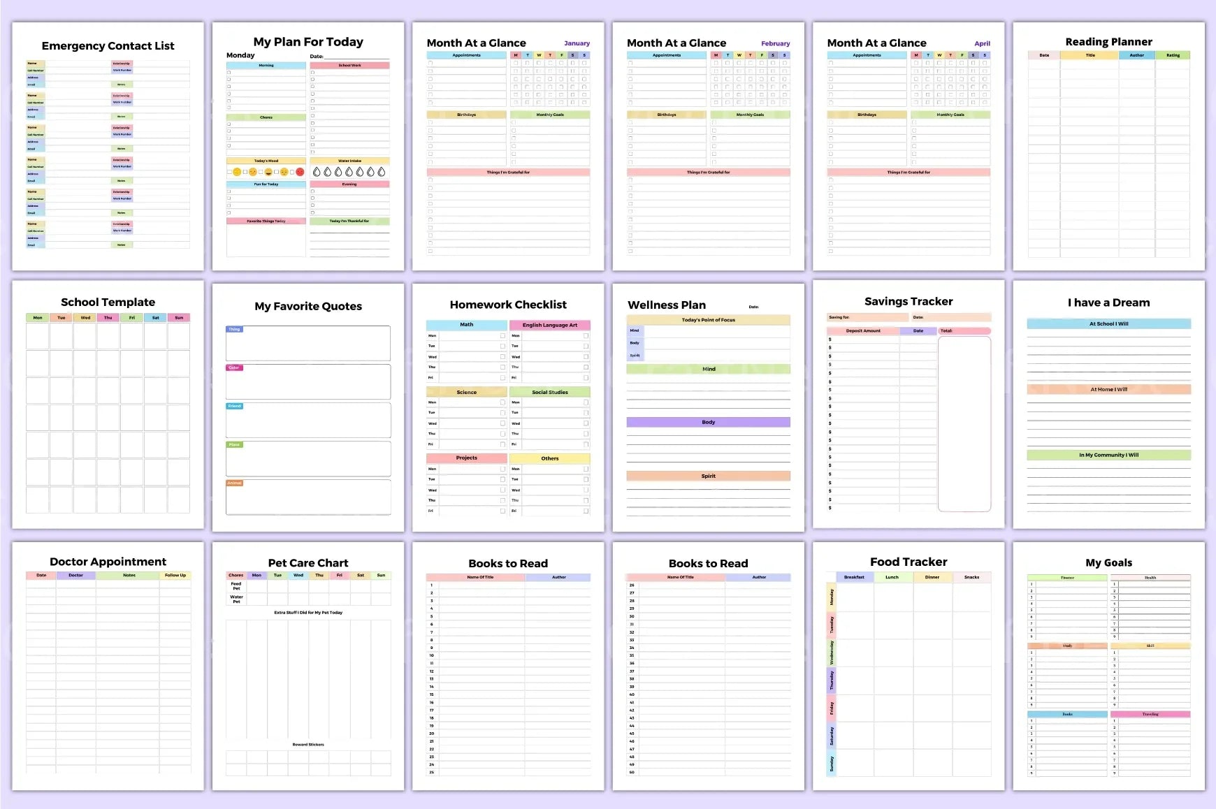 Ultimate Planner Sheets for Organization and Productivity - CraftNest - Digital Crafting and Art