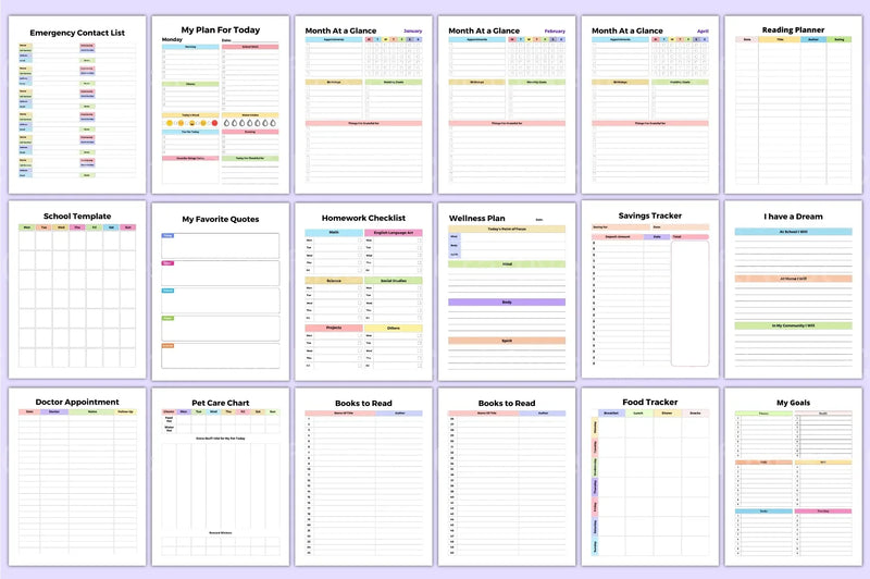 Ultimate Planner Sheets for Organization and Productivity - CraftNest - Digital Crafting and Art