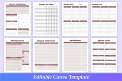 Online Business Planner Canva Template - CraftNest - Digital Crafting and Art