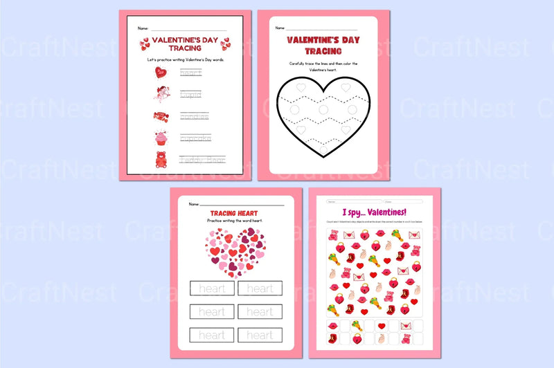 Valentine's Day Activity Book for Kids - CraftNest - Digital Crafting and Art