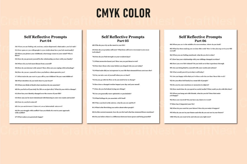 Self-Reflective Prompts for Personal Growth - CraftNest - Digital Crafting and Art