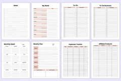 Side Hustle Planner for Entrepreneurs - CraftNest - Digital Crafting and Art