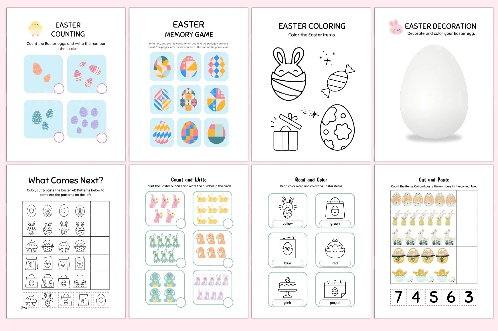 Easter Activity Book for Kids - CraftNest - Digital Crafting and Art