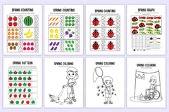 Kindergarten Spring Workbook for Early Learning - CraftNest - Digital Crafting and Art