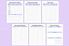 Online Shop Planner Template - CraftNest - Digital Crafting and Art