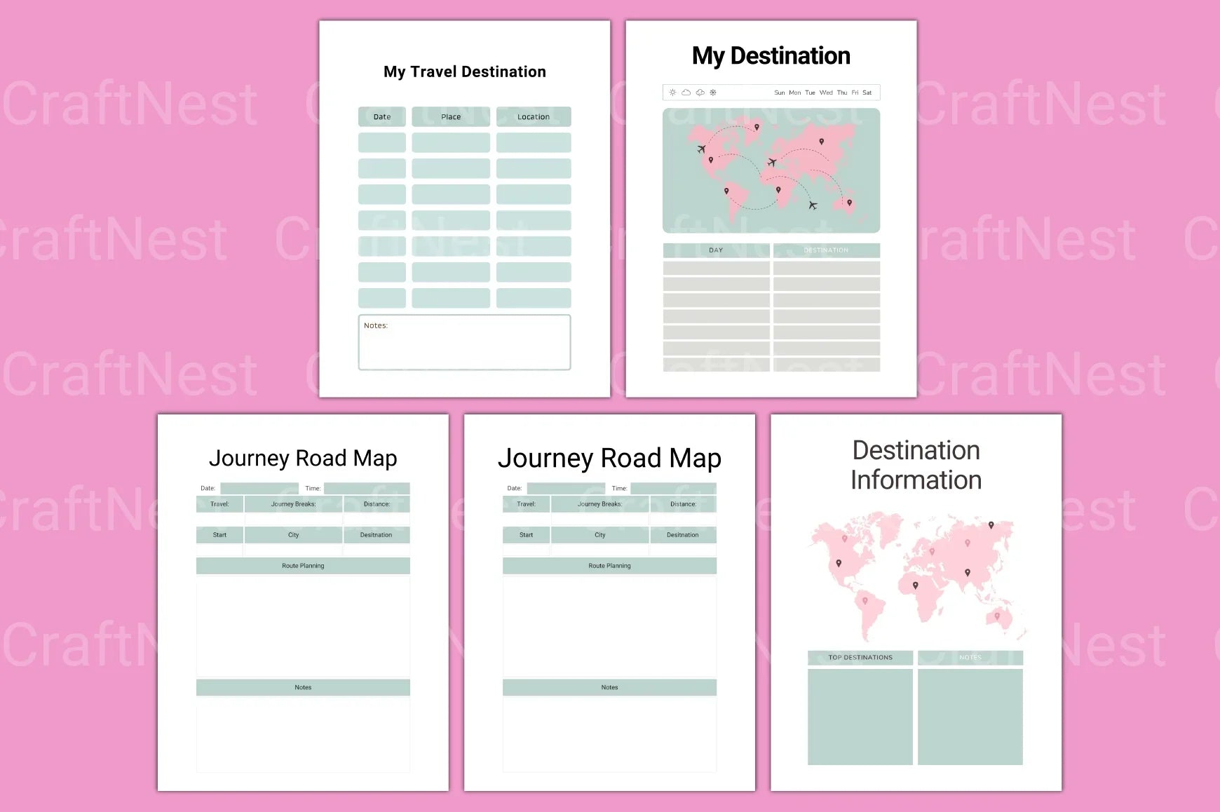 Travel Planner Guide - CraftNest - Digital Crafting and Art