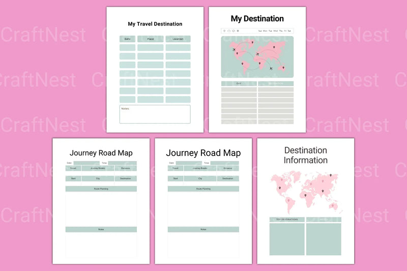 Travel Planner Guide - CraftNest - Digital Crafting and Art