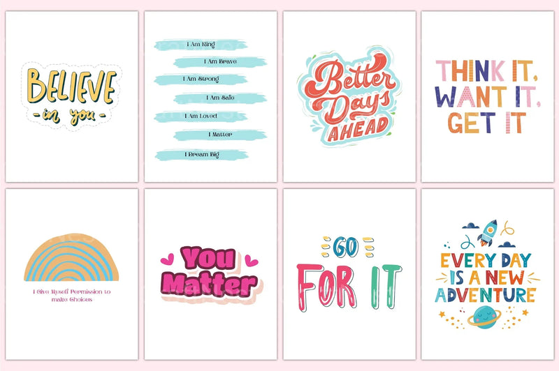 Kids Positive Affirmations Canva Template - CraftNest - Digital Crafting and Art