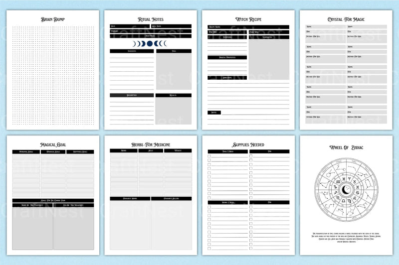 Witchy Planner: Enchant Your Daily Organization - CraftNest - Digital Crafting and Art