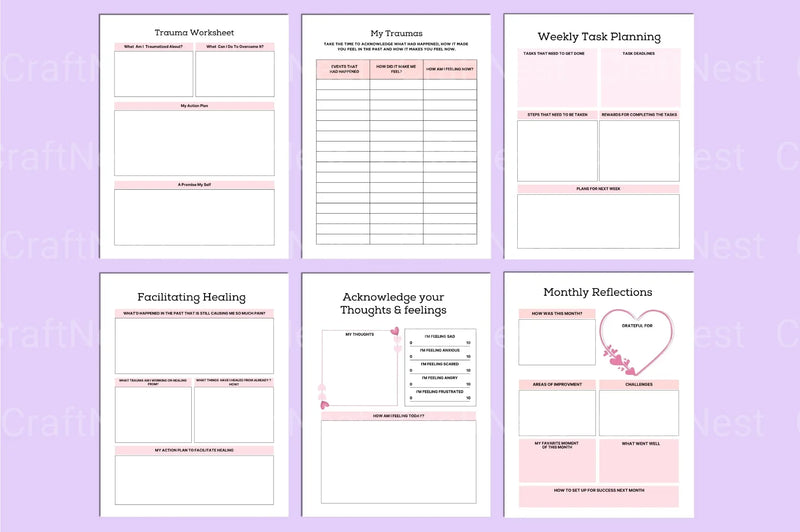 PTSD Trauma Processing Workbook for Healing and Recovery - CraftNest - Digital Crafting and Art