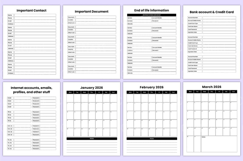 End of Life Planner Guide - CraftNest - Digital Crafting and Art