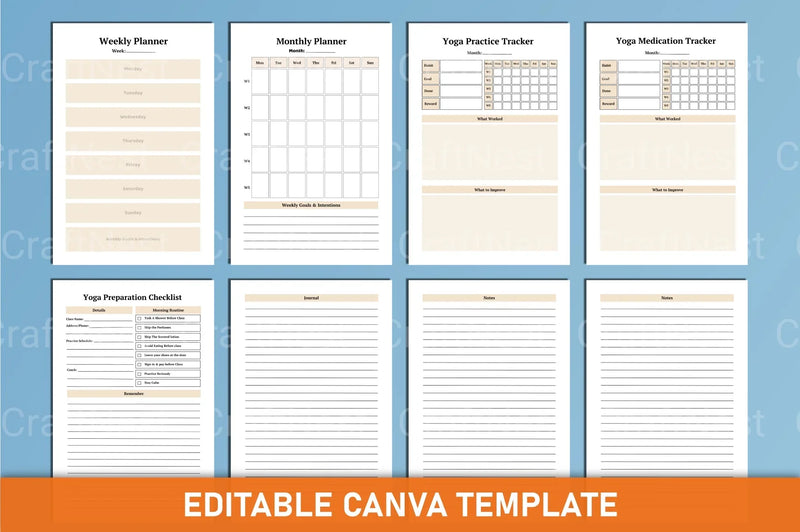 Yoga Canva Template for Design Inspiration - CraftNest - Digital Crafting and Art