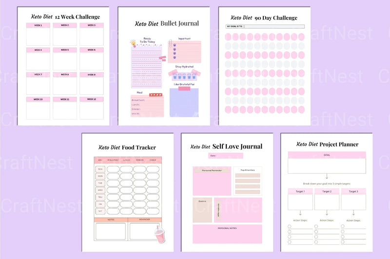 Keto Diet Planner for Effective Weight Loss - CraftNest - Digital Crafting and Art