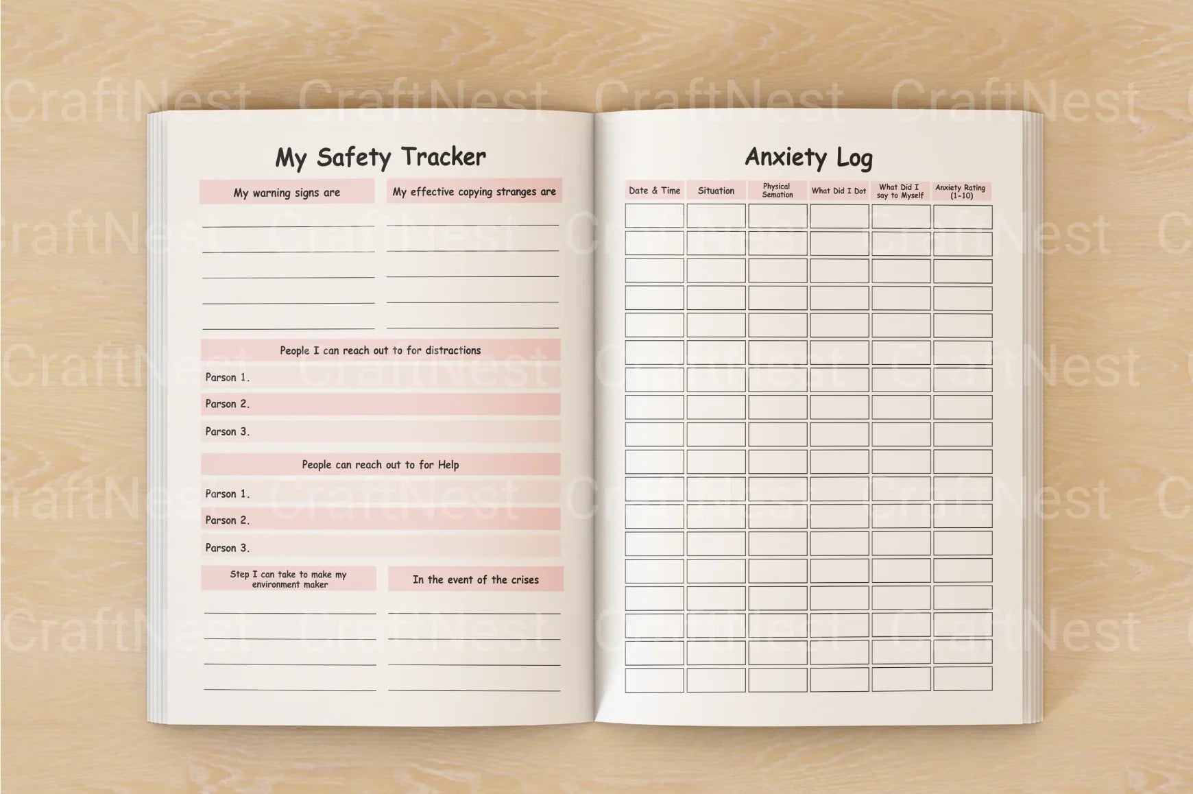 Safety Crisis Plan Guide - CraftNest - Digital Crafting and Art