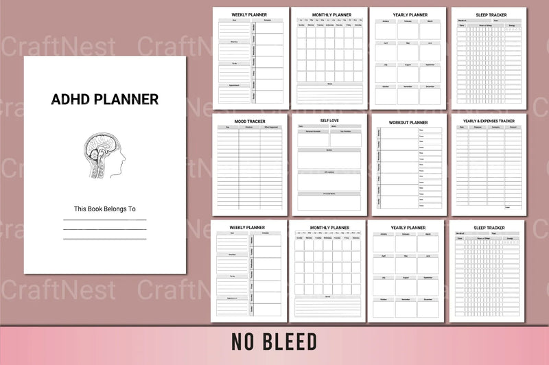 ADHD Planner for Effective Organization - CraftNest - Digital Crafting and Art