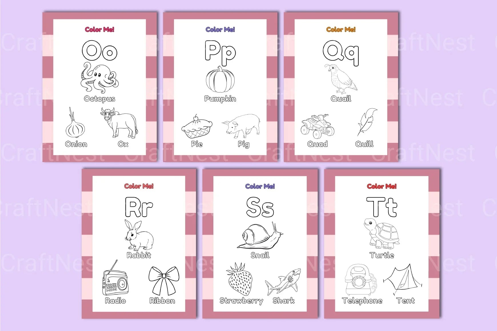 My ABC Coloring Booklet - CraftNest - Digital Crafting and Art