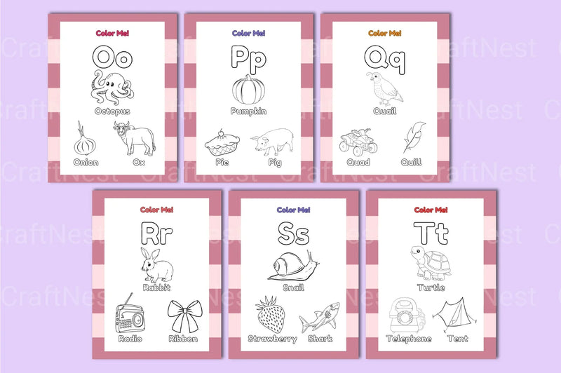 My ABC Coloring Booklet - CraftNest - Digital Crafting and Art