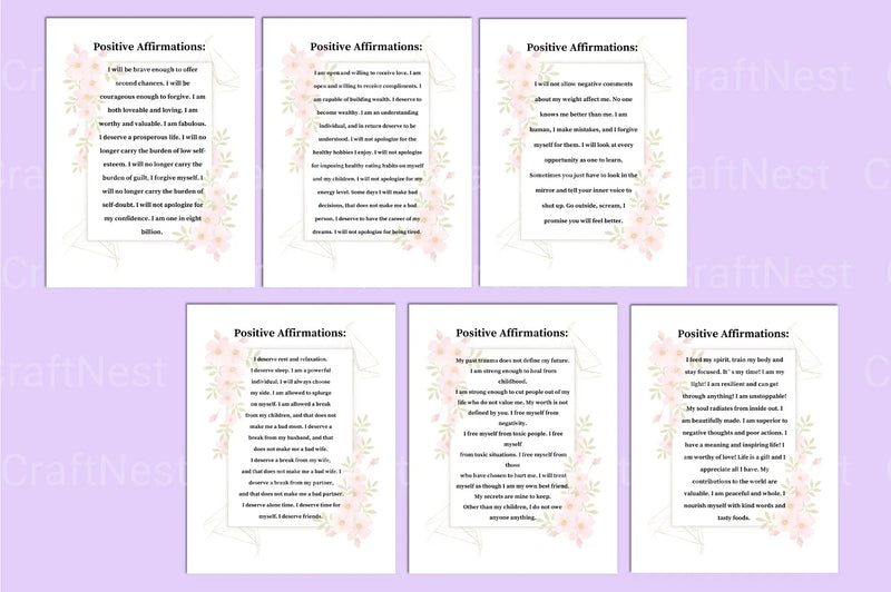 Positive Affirmations for Women - CraftNest - Digital Crafting and Art