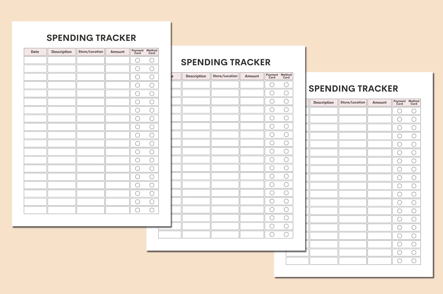 Spending Tracker Planner - CraftNest - Digital Crafting and Art