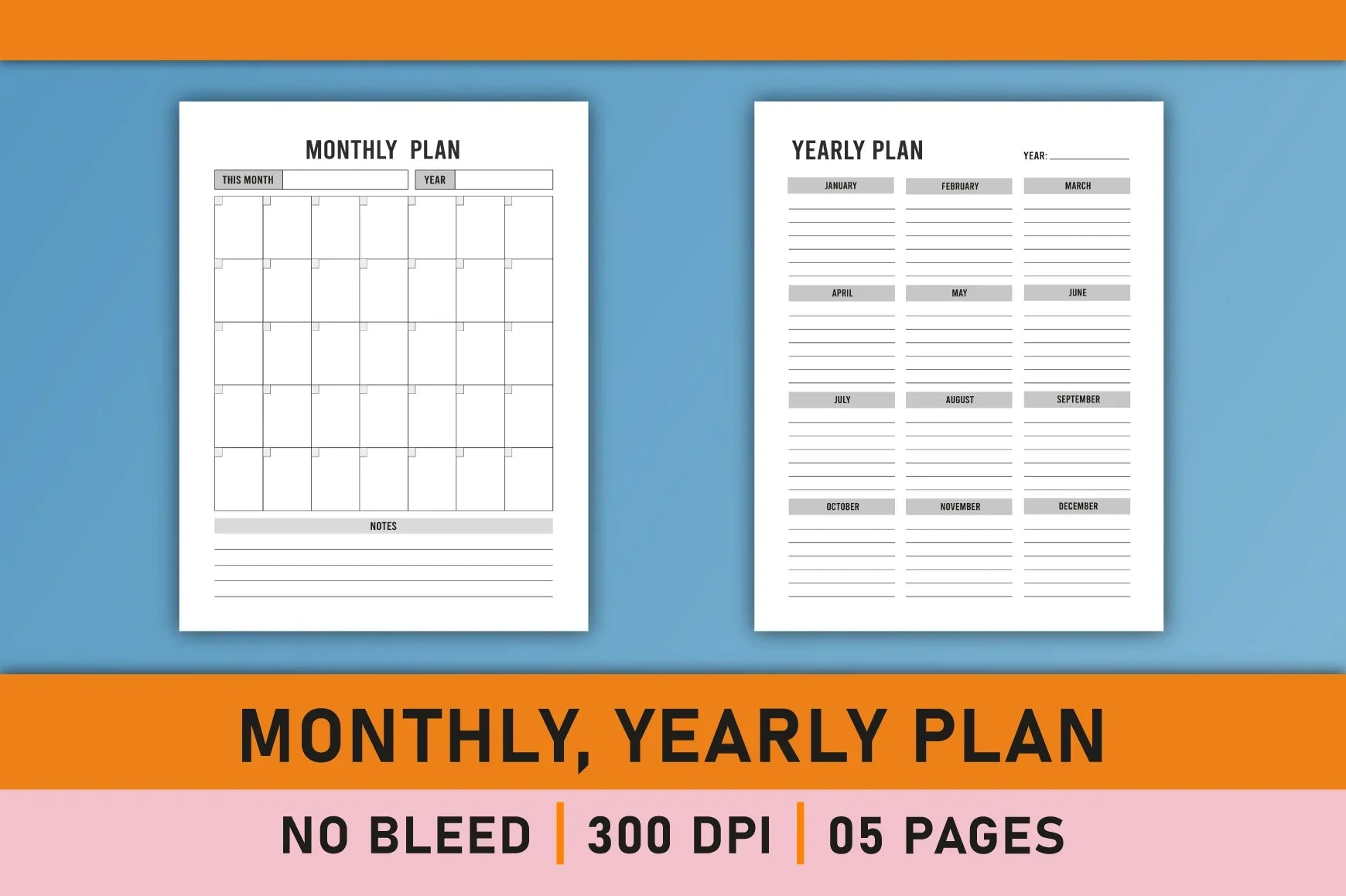 Daily Weekly Monthly Yearly Planner Bundle - CraftNest - Digital Crafting and Art