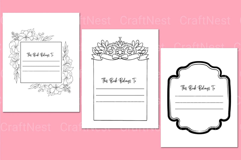 This Book Belongs To: Personalized Bookplate Design - CraftNest - Digital Crafting and Art