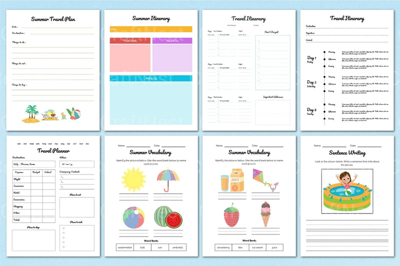 Summer Planner for Kids - CraftNest - Digital Crafting and Art