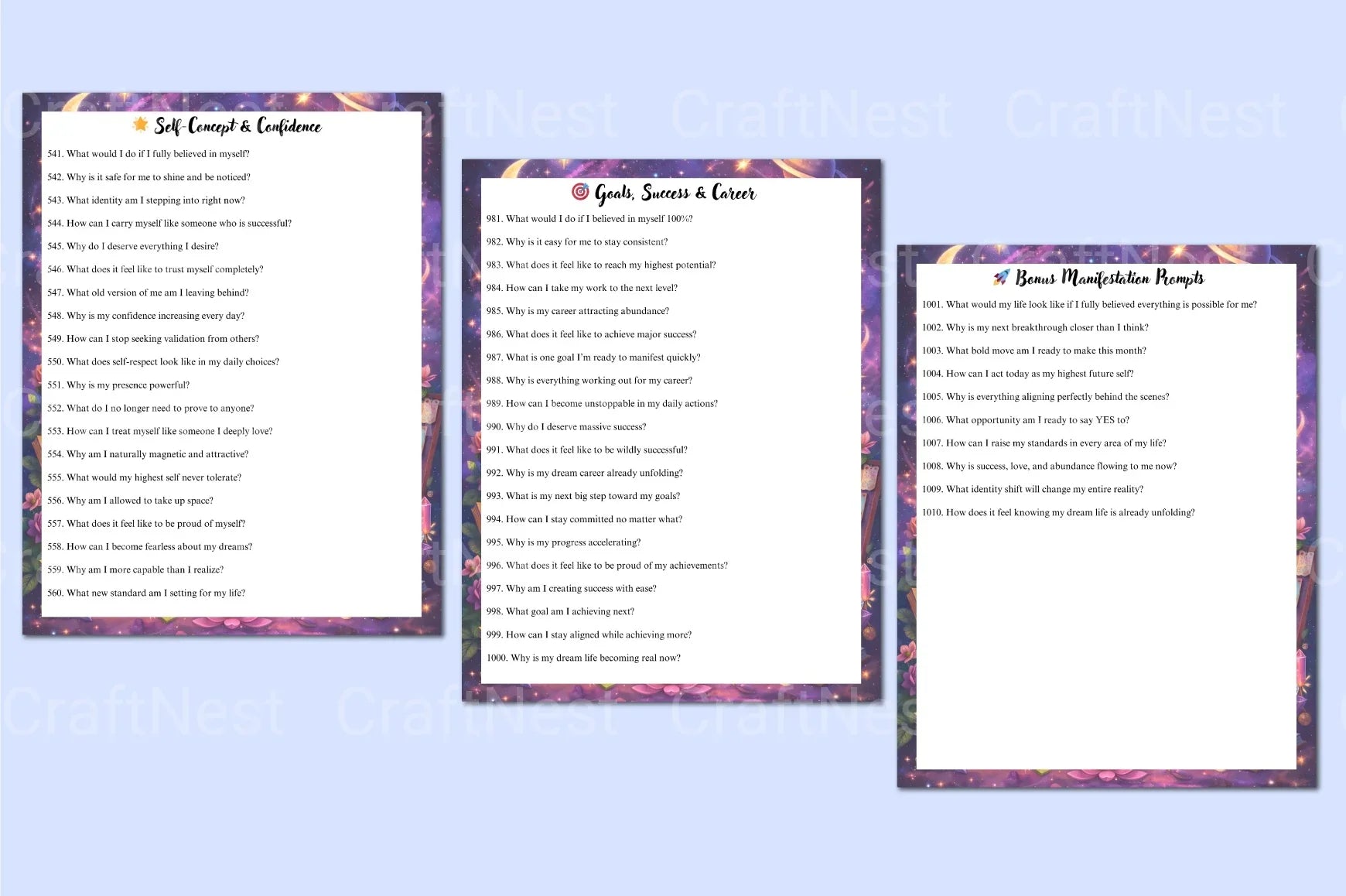Manifestation Prompts Guide - CraftNest - Digital Crafting and Art