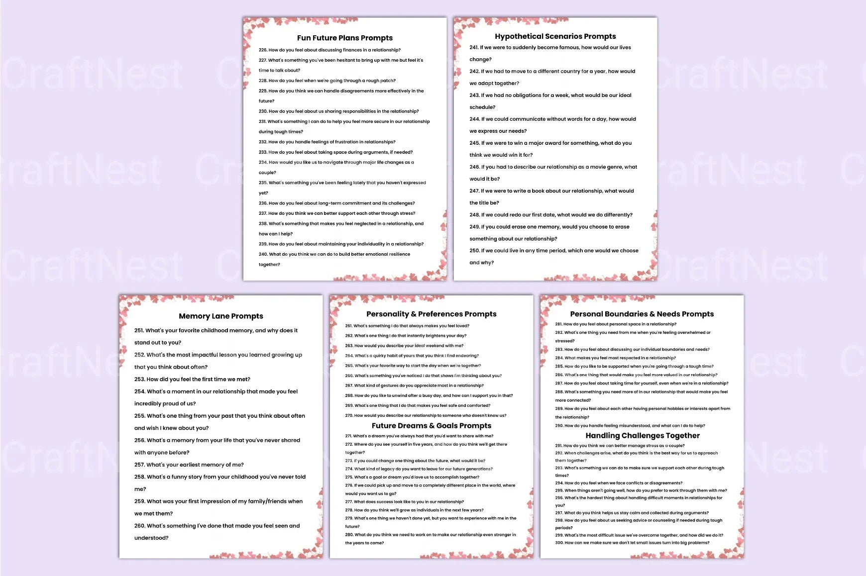 Engaging Relationship Prompts for Deeper Connections - CraftNest - Digital Crafting and Art