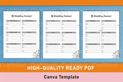 Wedding Planner Canva Template - CraftNest - Digital Crafting and Art