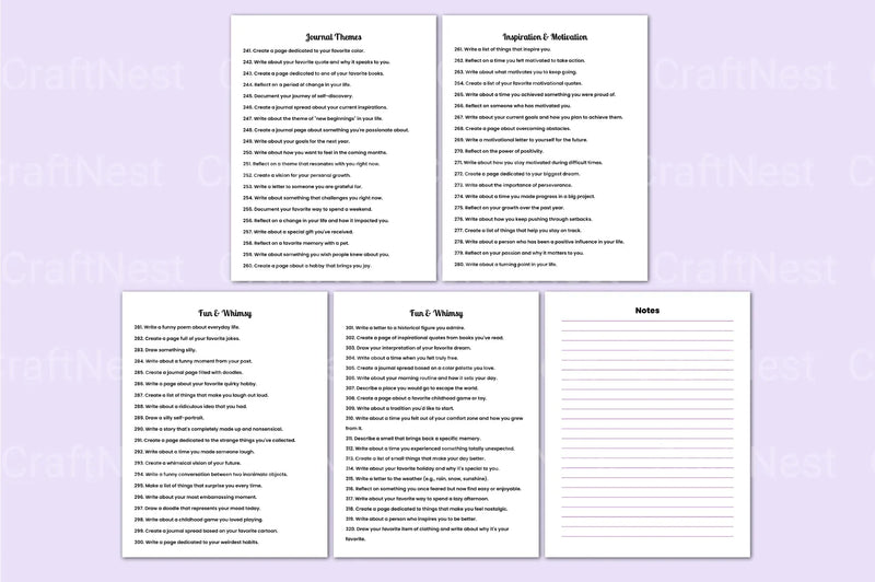 300 Creative Prompts for Inspiration - CraftNest - Digital Crafting and Art