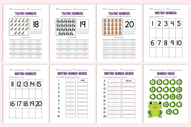 Kindergarten Addition Workbook - CraftNest - Digital Crafting and Art