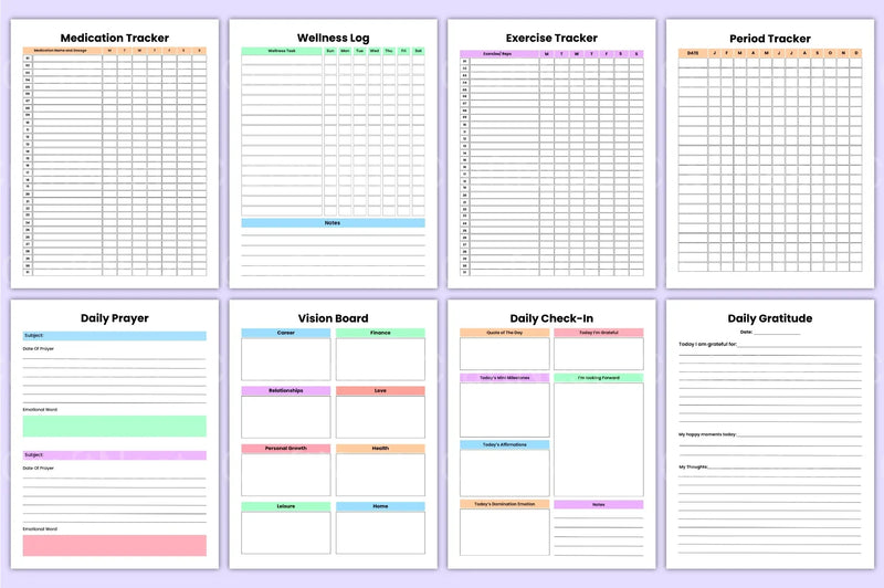 Wellness Lifestyle Organizer - CraftNest - Digital Crafting and Art