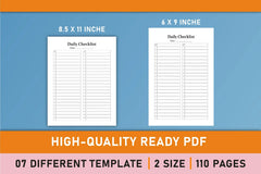 Daily Checklist Planner  Bundle - CraftNest - Digital Crafting and Art