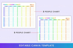 Family Chore Chart Template - CraftNest - Digital Crafting and Art