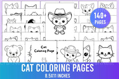 Cat Coloring Page - CraftNest - Digital Crafting and Art