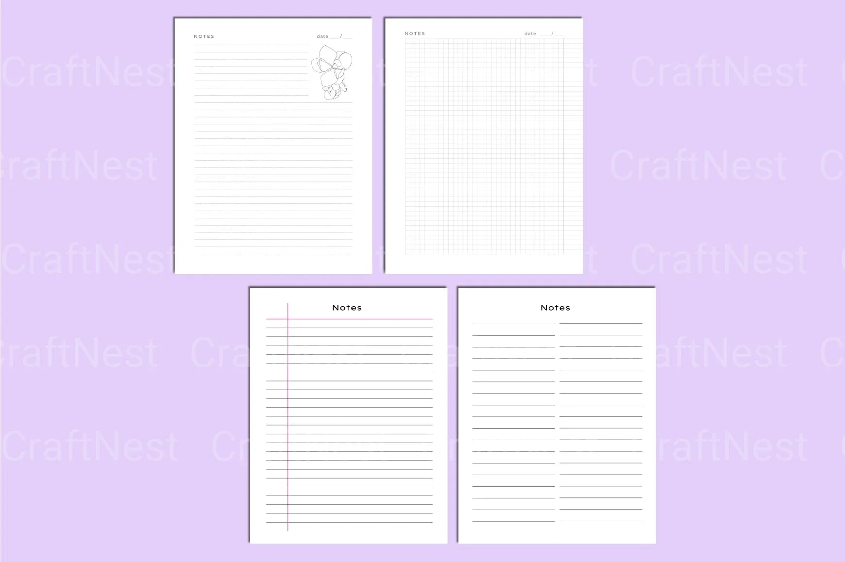Stylish Notebook for Creative Ideas - CraftNest - Digital Crafting and Art