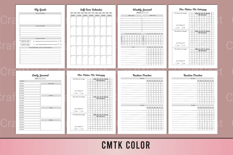 Weight Loss Self-Care Planner - CraftNest - Digital Crafting and Art
