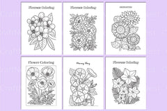 Flower Coloring Book for Relaxation - CraftNest - Digital Crafting and Art