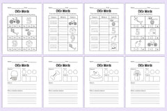 Kindergarten CVCE Workbook for Early Literacy Skills - CraftNest - Digital Crafting and Art