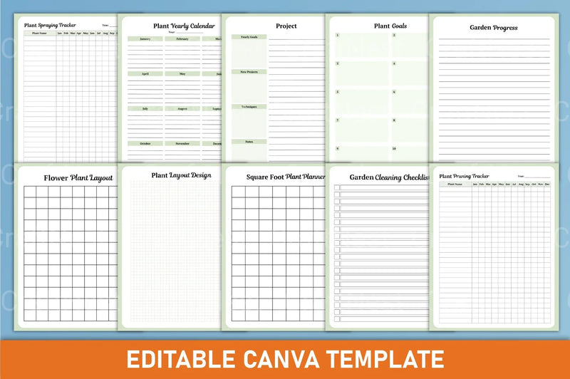 Home Plant Care Planner Template - CraftNest - Digital Crafting and Art