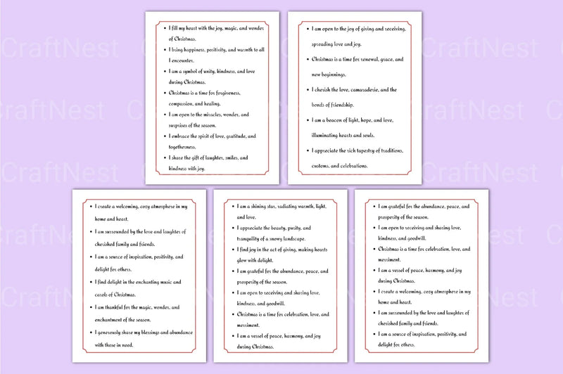 500 Christmas Positive Affirmations - CraftNest - Digital Crafting and Art